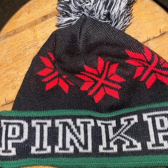 PINK by Victoria Secret Hat with ball on the top - Picture 3 of 3